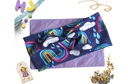 Click to order  Faux Twist Headband Rainbows and Raindrops now